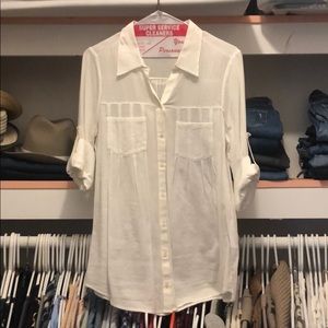 Joie White Linen Top size small